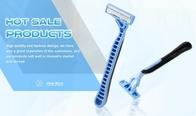 Sensitive Skin Mens Shaving Razor With Triple Blades No Electric Coated With 