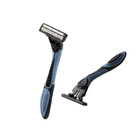 Safety Plastic Triple Blade Razor With Pivoting Head Smooth And Comfortable